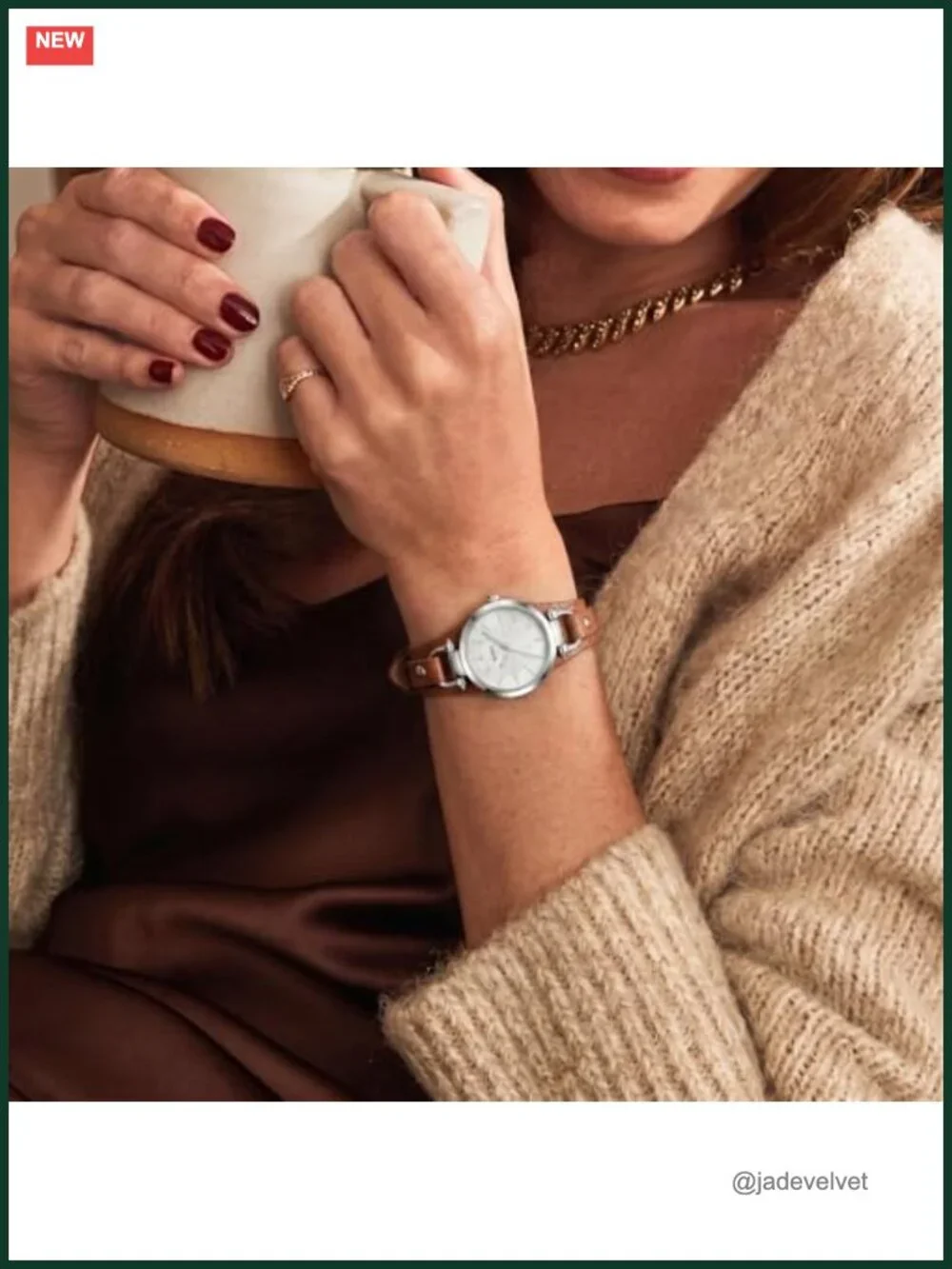 Women's Analog Quartz Watch with Leather Strap, Small Thin Face, Easy to Read